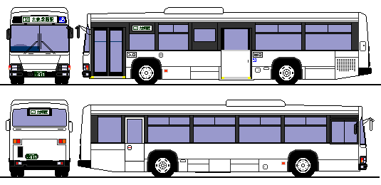 いすゞエルガノンステップ路線バス
